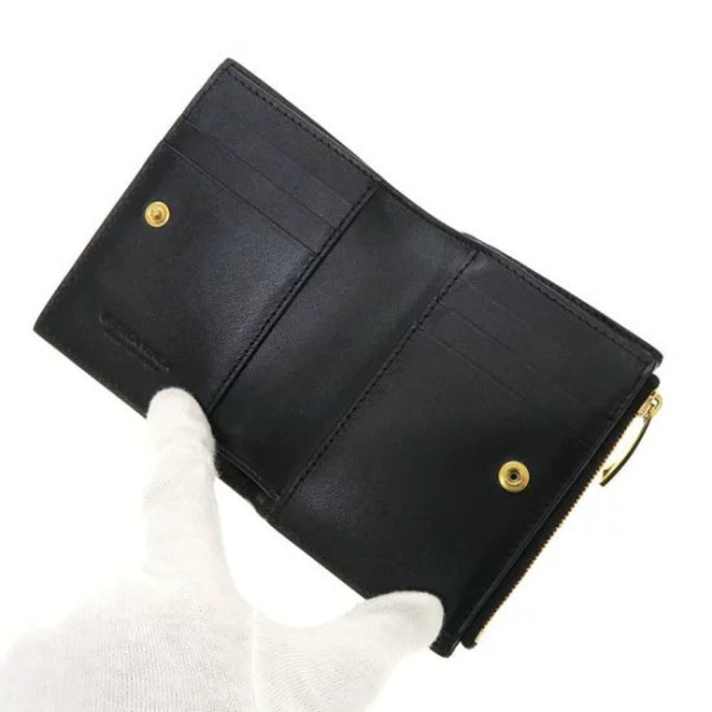 Bottega Veneta Bi fold Wallet Cassette Black